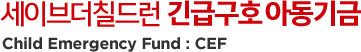 세이브더칠드런 긴급구호 아동기금 Child Emergency Fund : CEF